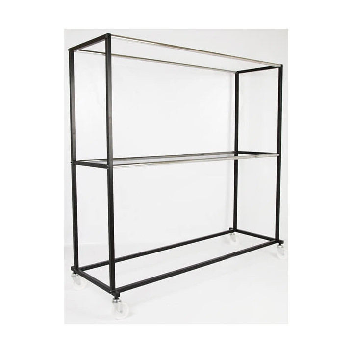 Perchero industrial 4 barras de 150 cm